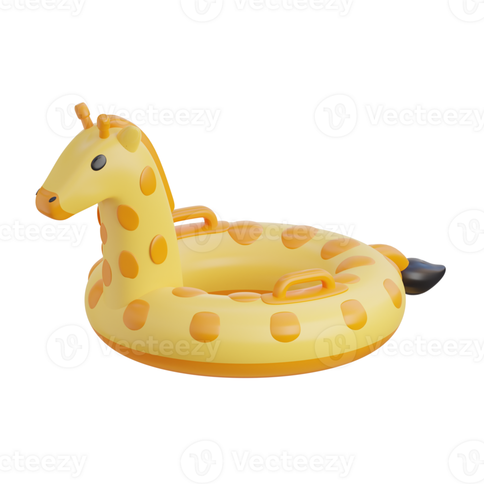3d giraffe float summer icon png