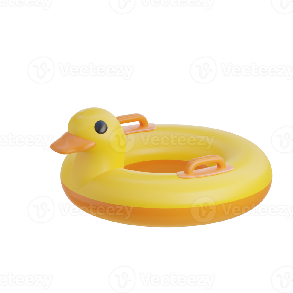 3d duck float summer icon png