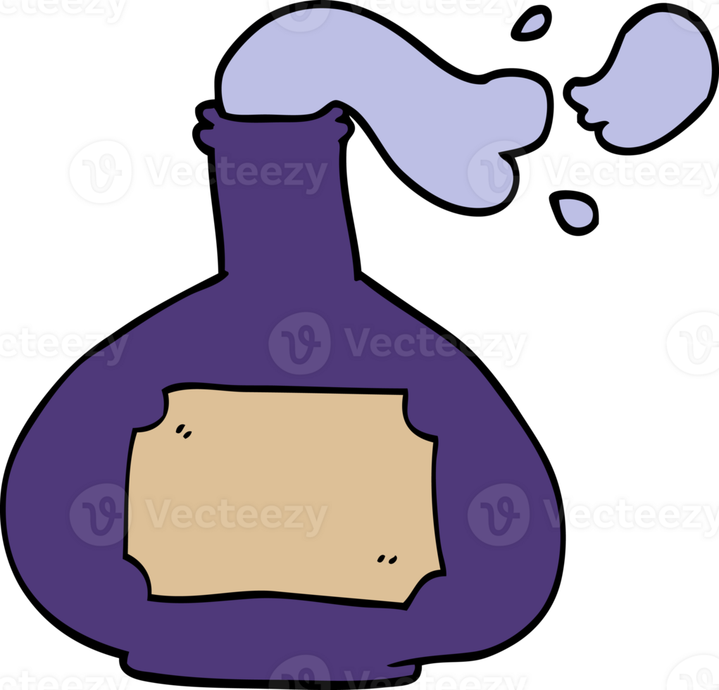 cartoon doodle smoking potion png
