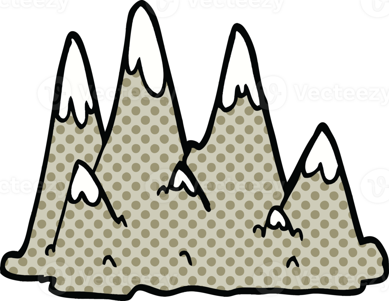 comic book style cartoon mountains png