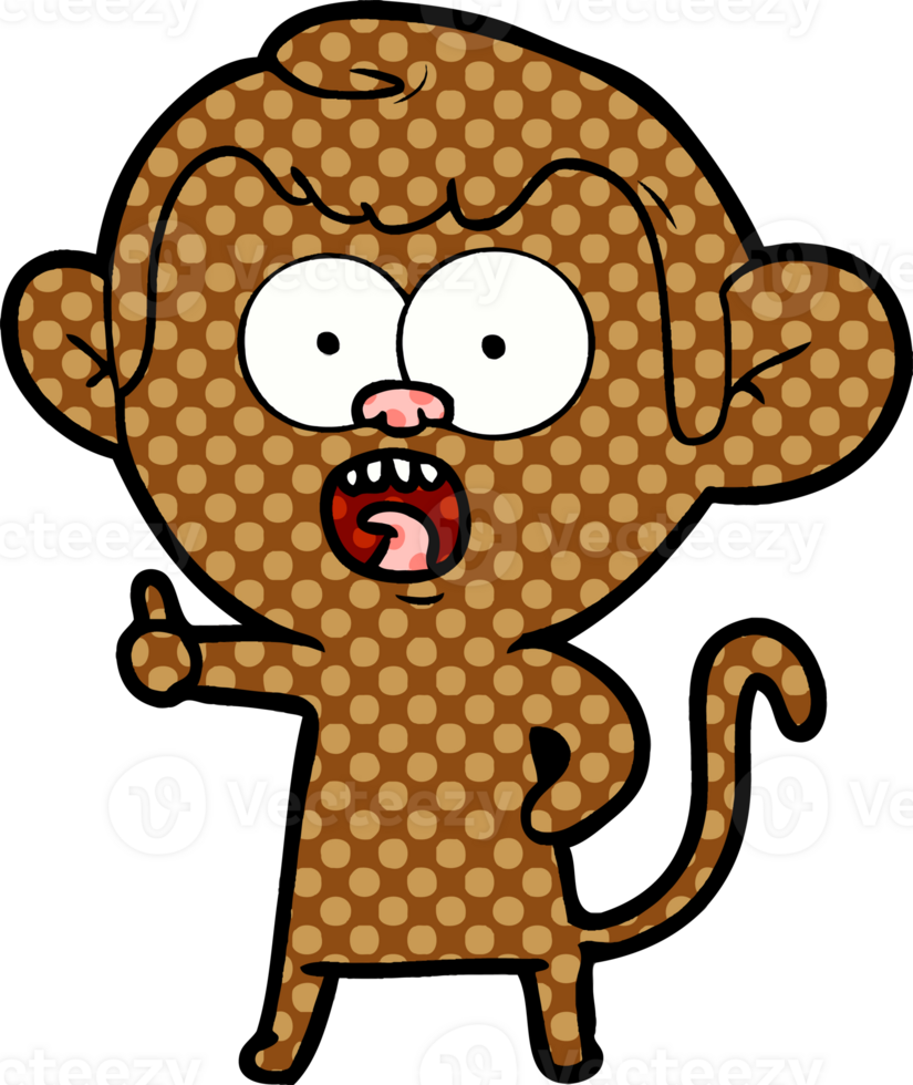 cartoon shocked monkey png