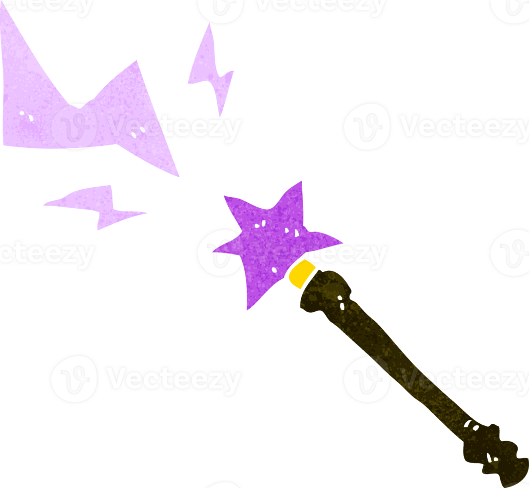 cartoon magic wand casting spell png