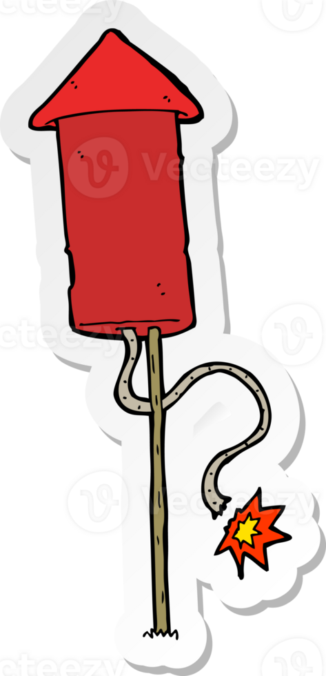 sticker of a cartoon firework png