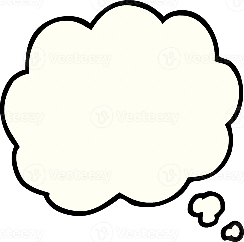 cartoon doodle thought cloud png