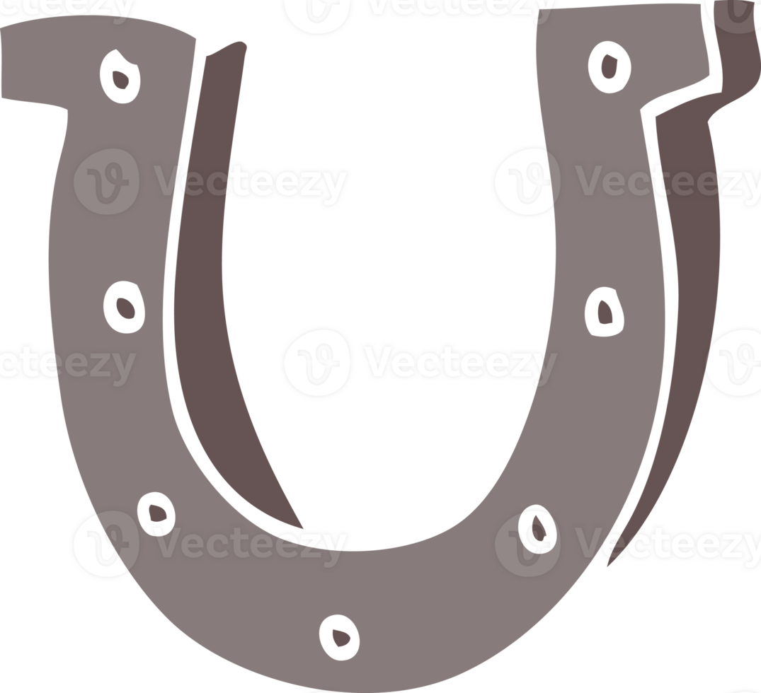 cartoon doodle horse shoe png