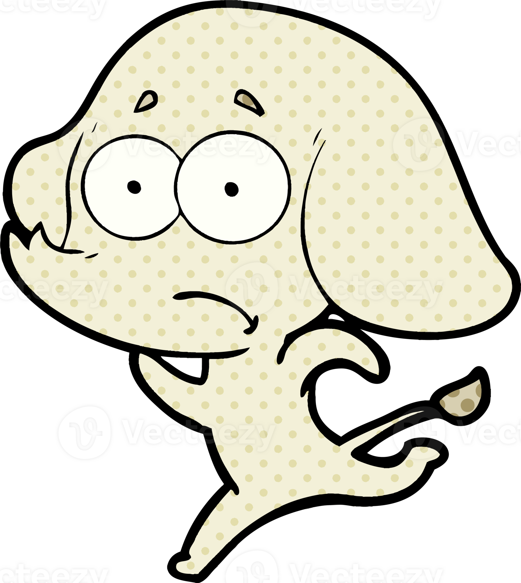 cartoon unsure elephant running away 45160740 PNG