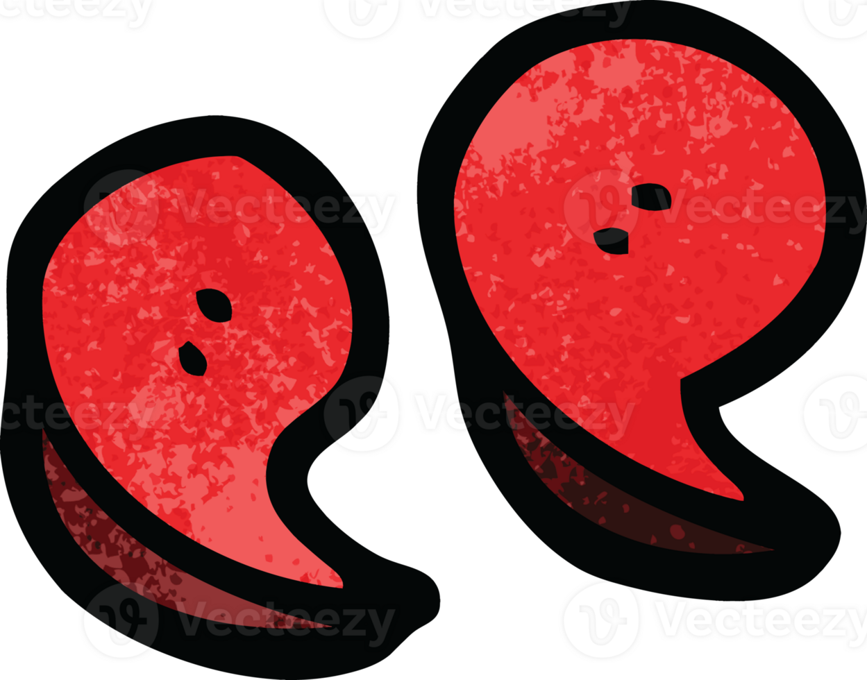 cartoon doodle quotation marks png