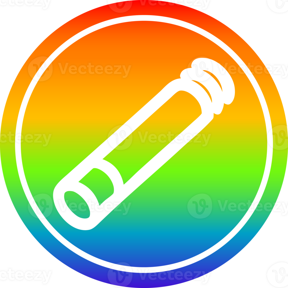 lit cigarette circular icon with rainbow gradient finish png