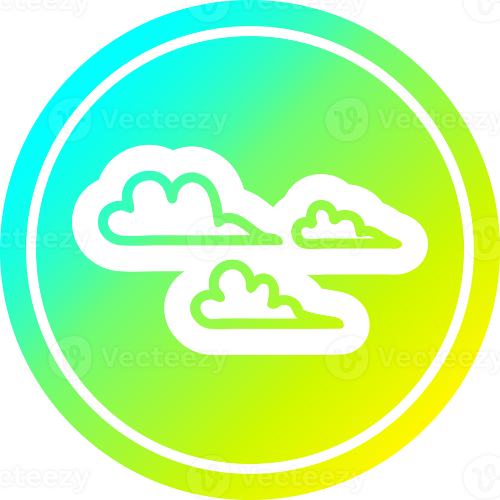 weather cloud circular icon with cool gradient finish png