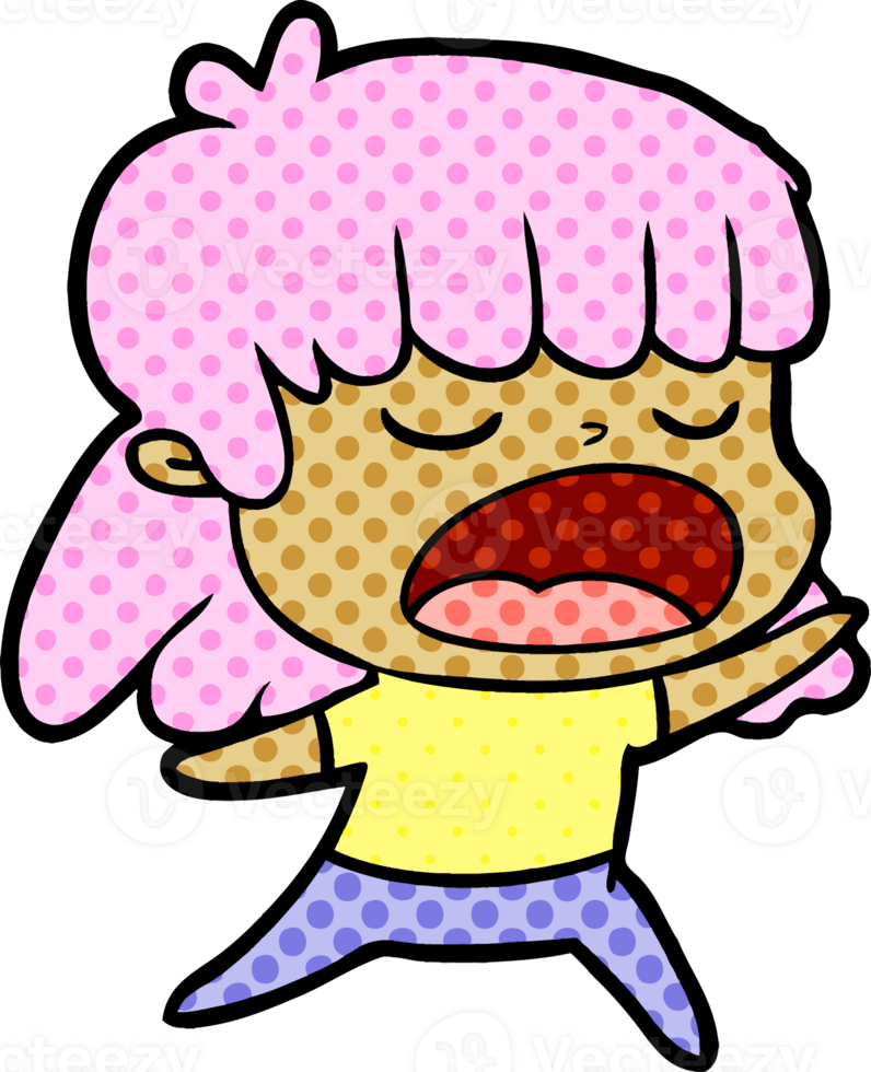 cartoon woman talking loudly png
