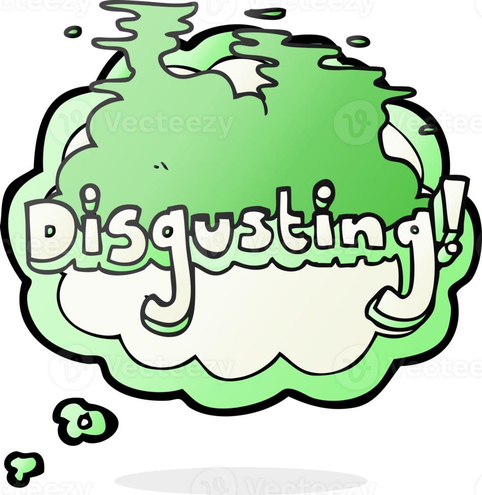 disgusting  hand drawn thought bubble cartoon png