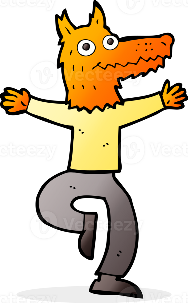 cartoon fox man png