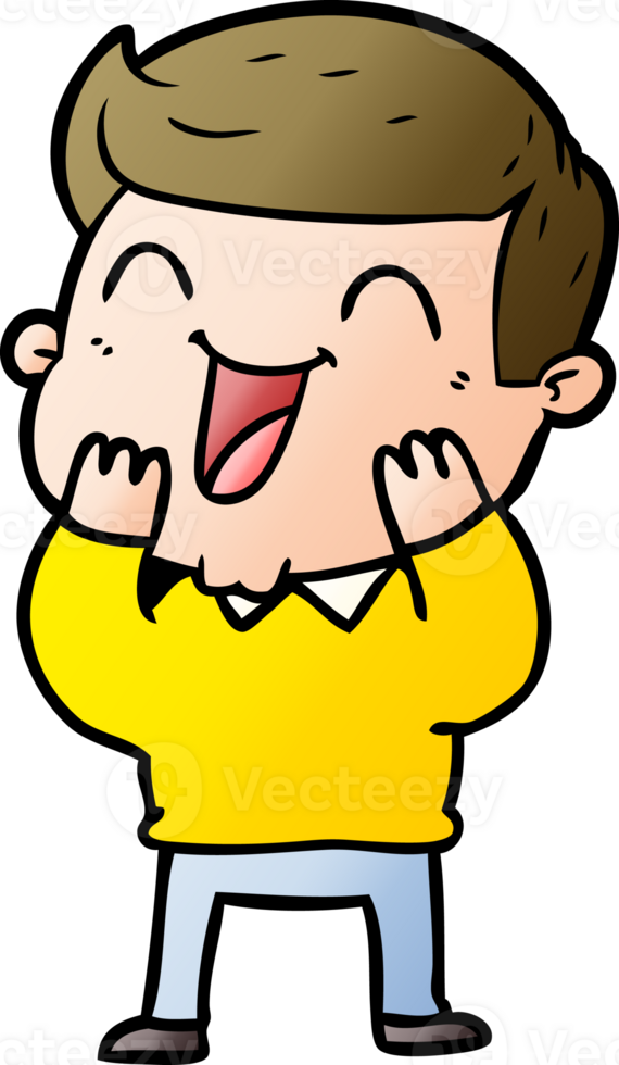 cartoon man laughing png