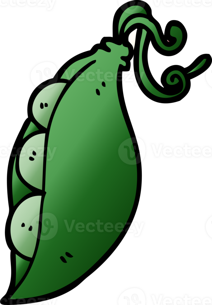 cartoon doodle peas in pod png