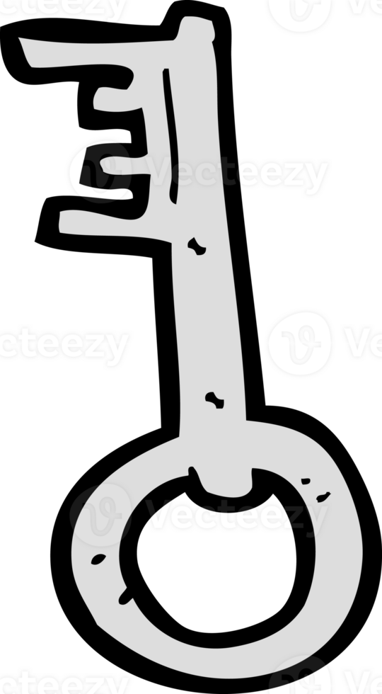 cartoon old key png