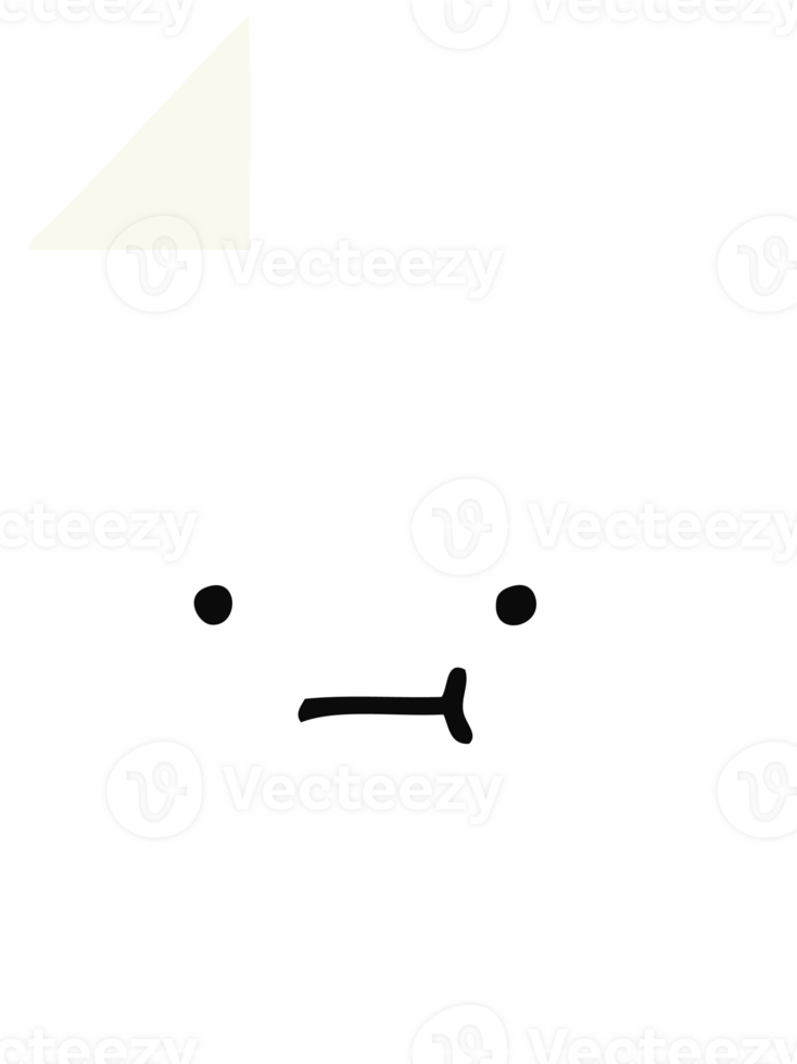 flat color retro cartoon of a sheet of paper png