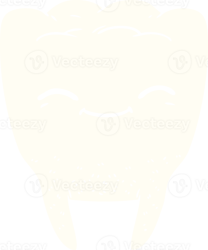 flat color style cartoon tooth png