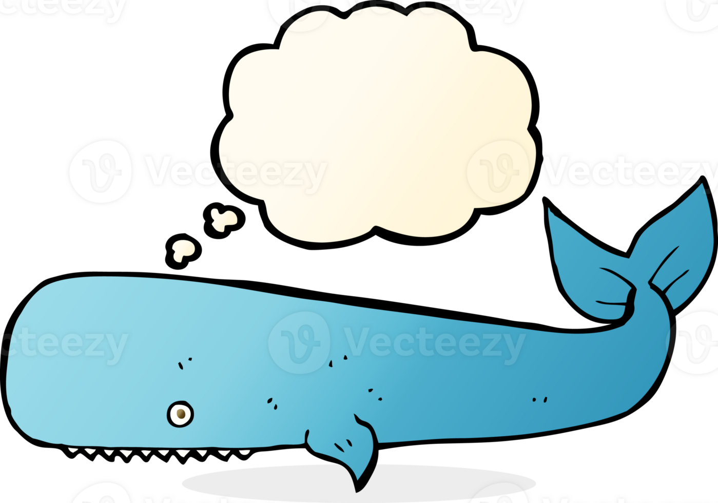 cartoon whale with thought bubble png