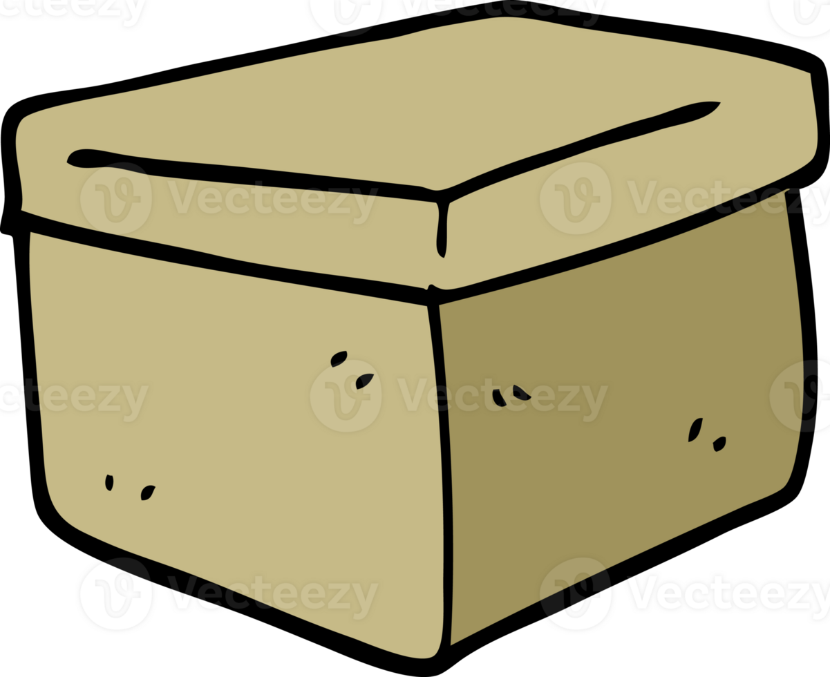 cartoon doodle filing box png