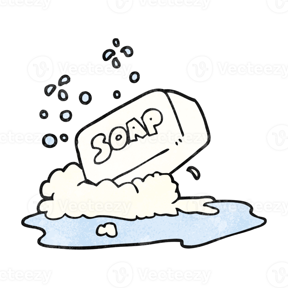 hand textured cartoon bar of soap png