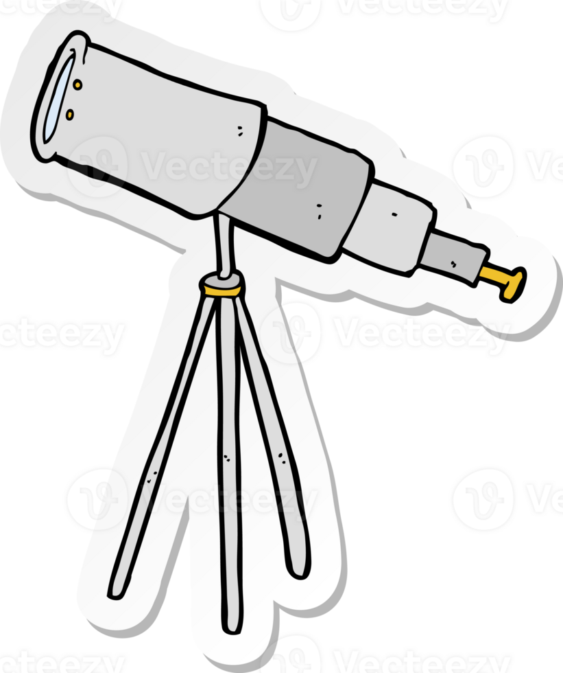sticker of a cartoon telescope png