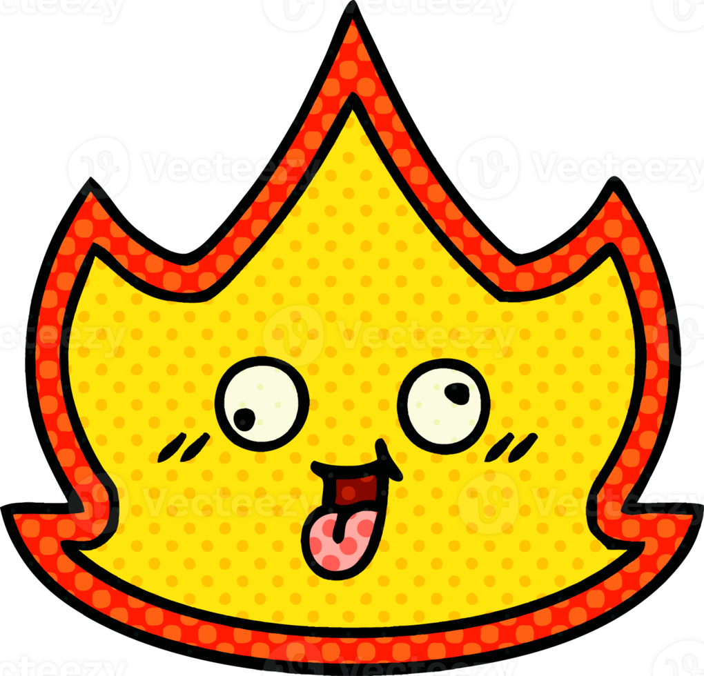 comic book style cartoon of a fire png