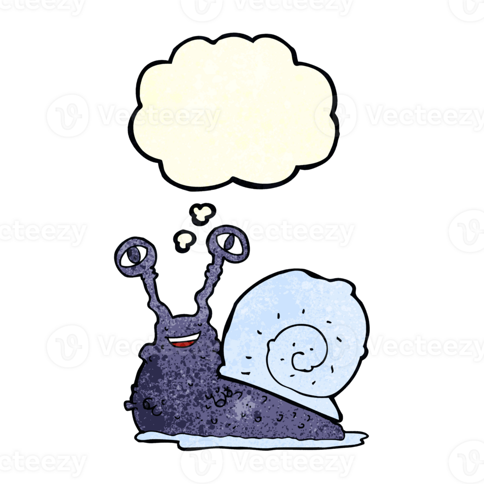 cartoon snail with thought bubble png