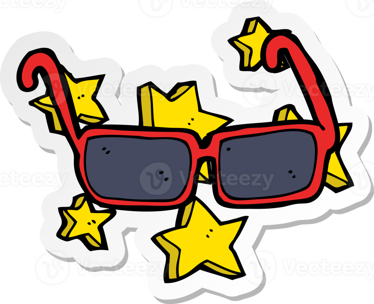sticker of a cartoon expensive sunglasses png