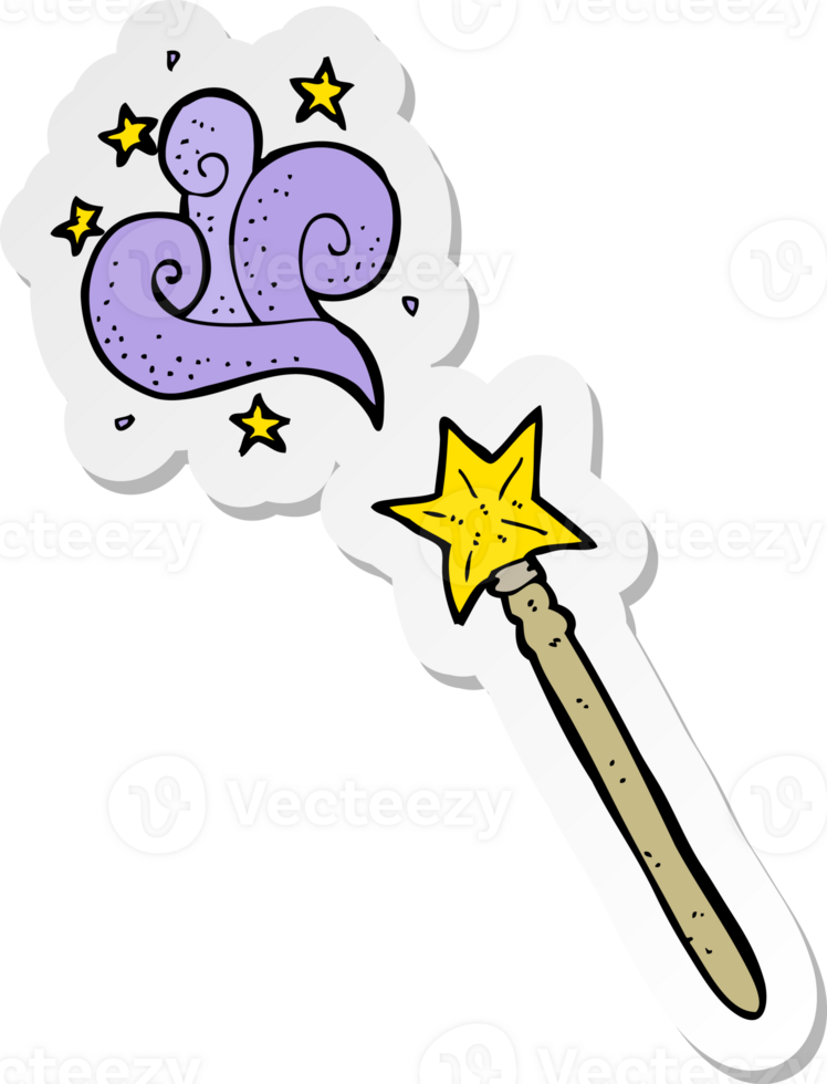 sticker of a cartoon magic wand png