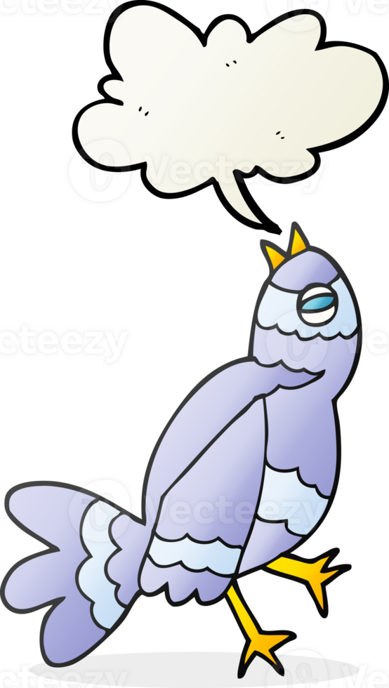 hand drawn cartoon bird singing png