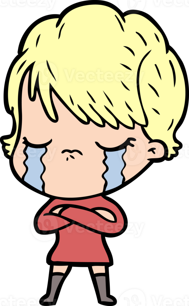 cartoon woman crying png