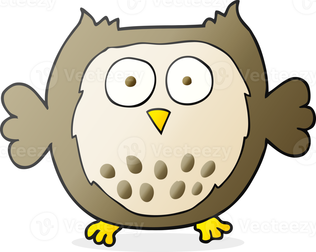 hand drawn cartoon owl png