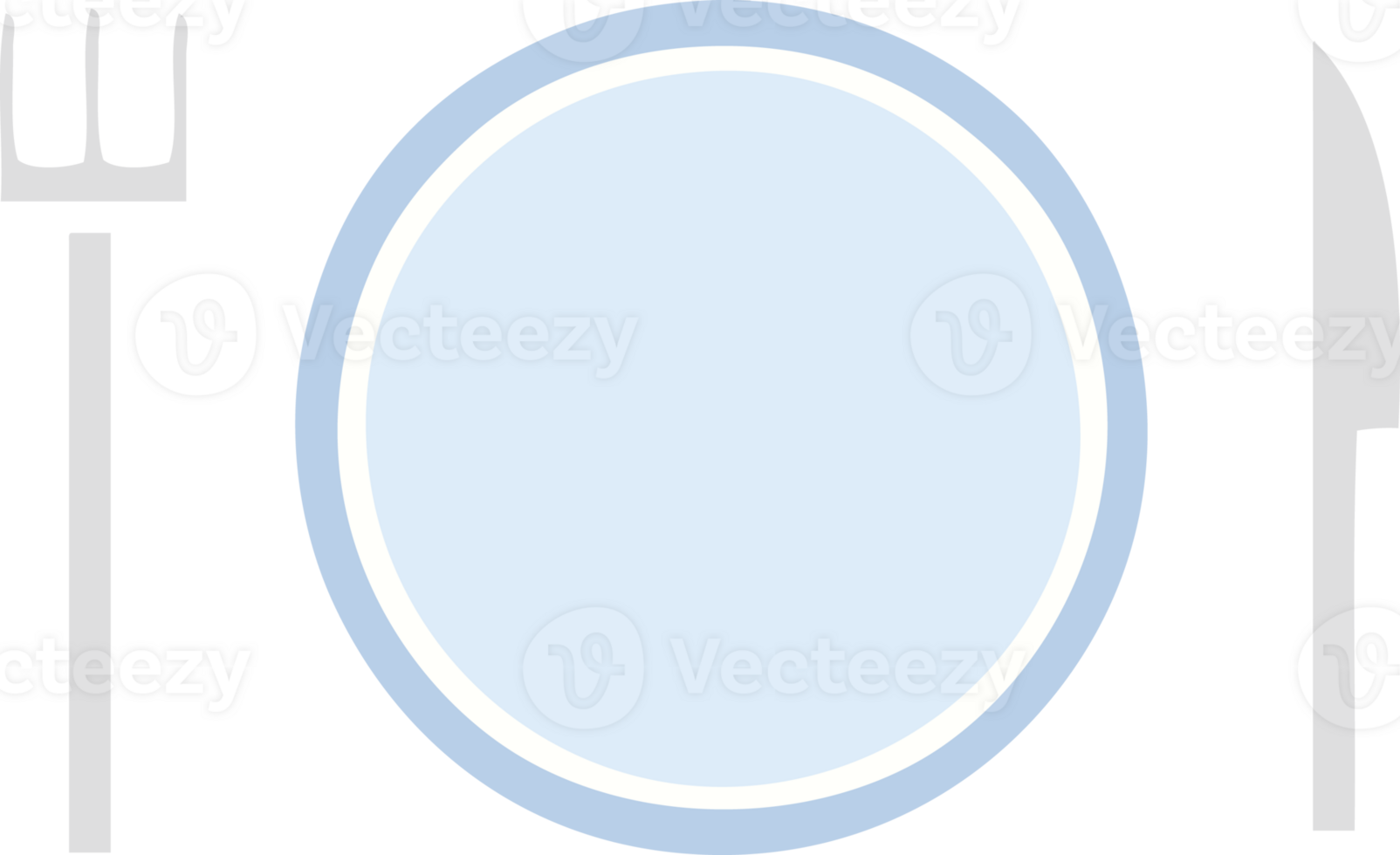 flat color retro cartoon of a plate and cutlery png