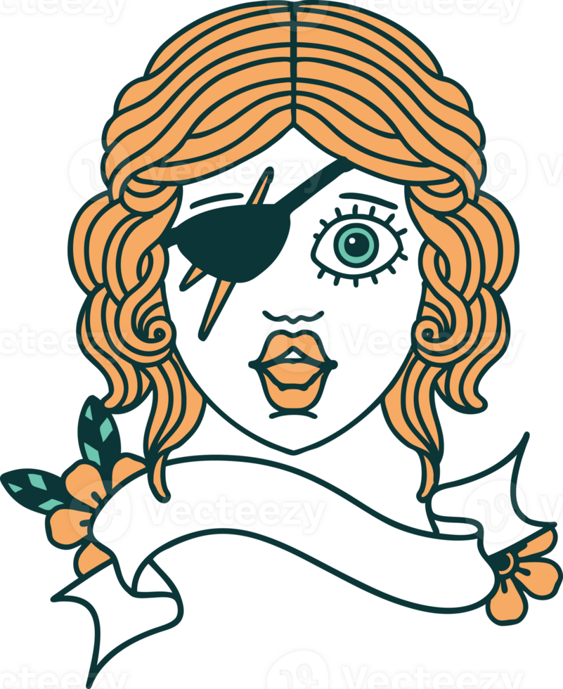 Retro Tattoo Style human rogue character face png