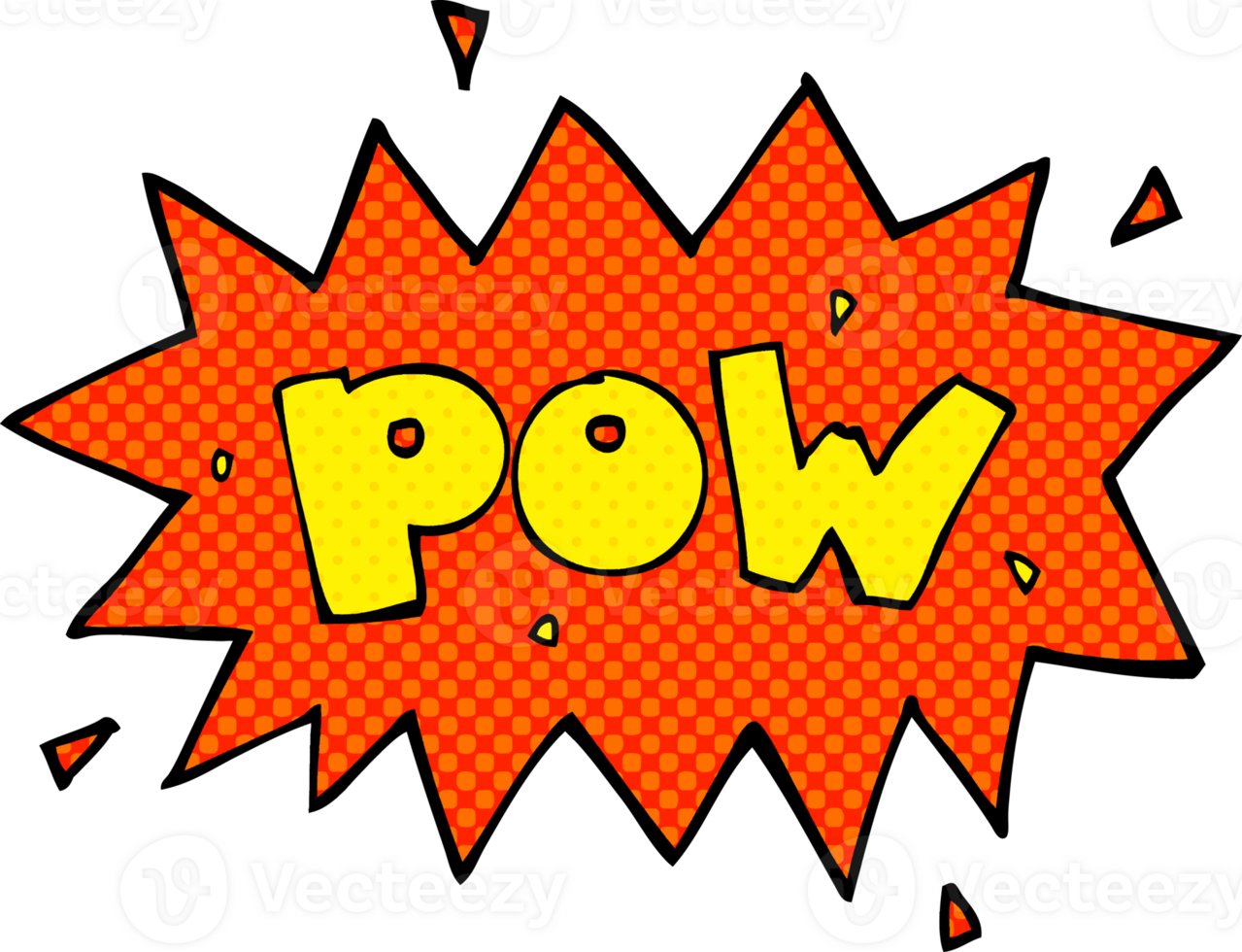 cartoon comic book pow symbol png