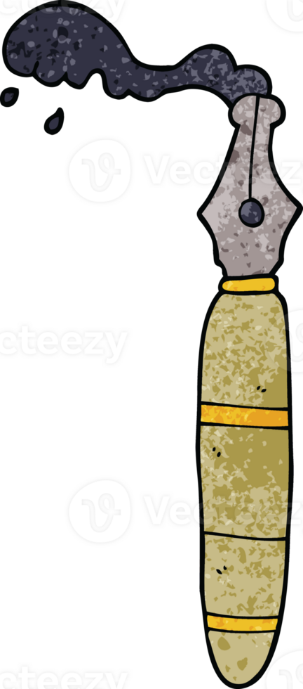 cartoon doodle fountain pen png