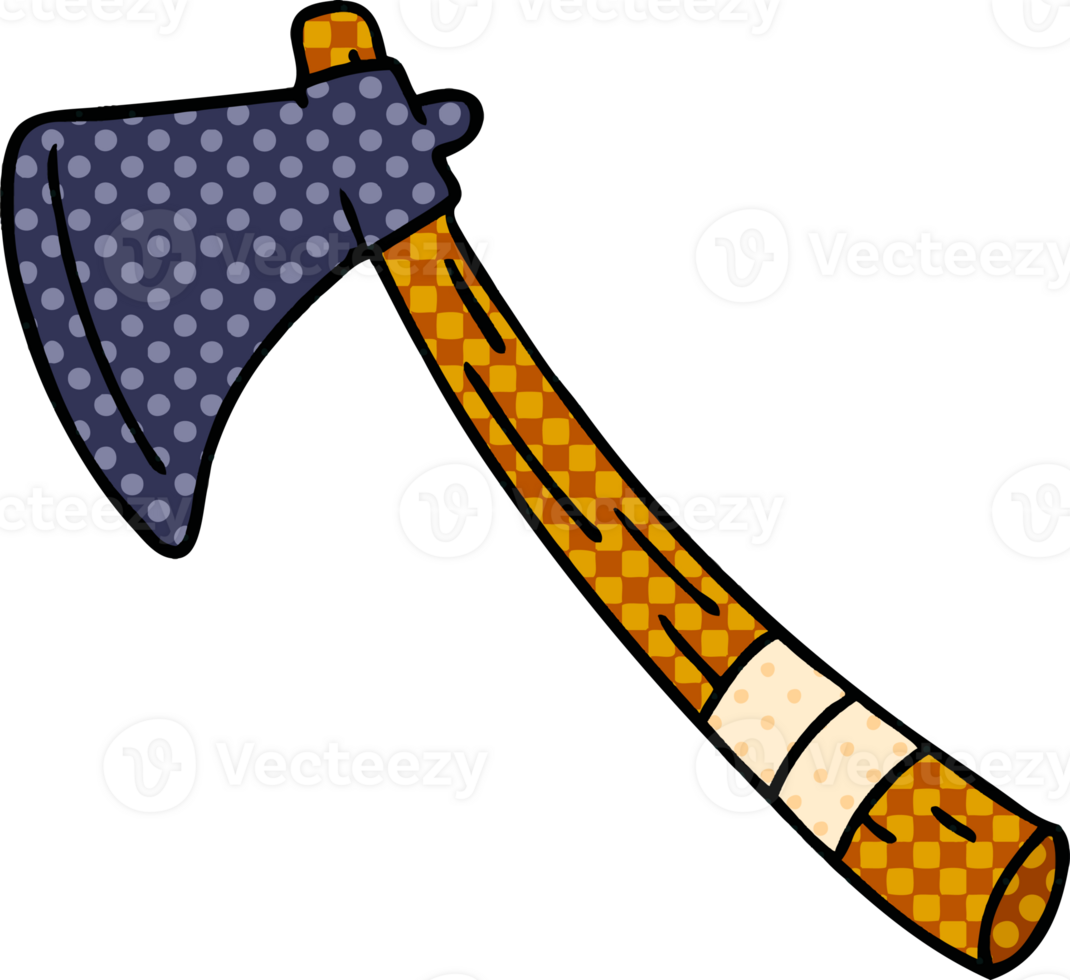 hand drawn cartoon doodle of a garden axe png
