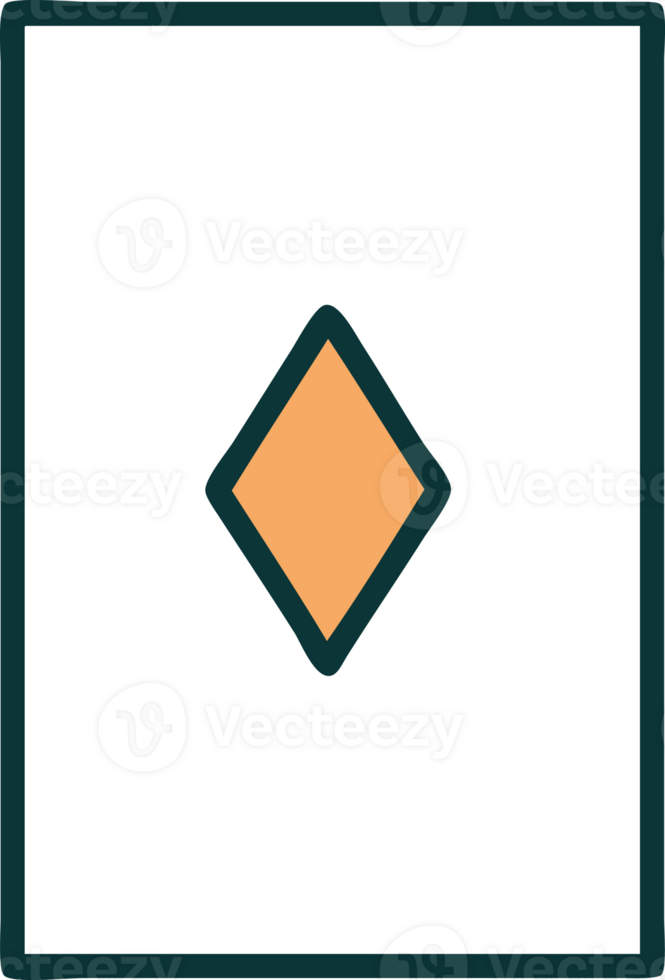 iconic tattoo style image of the ace of diamonds png