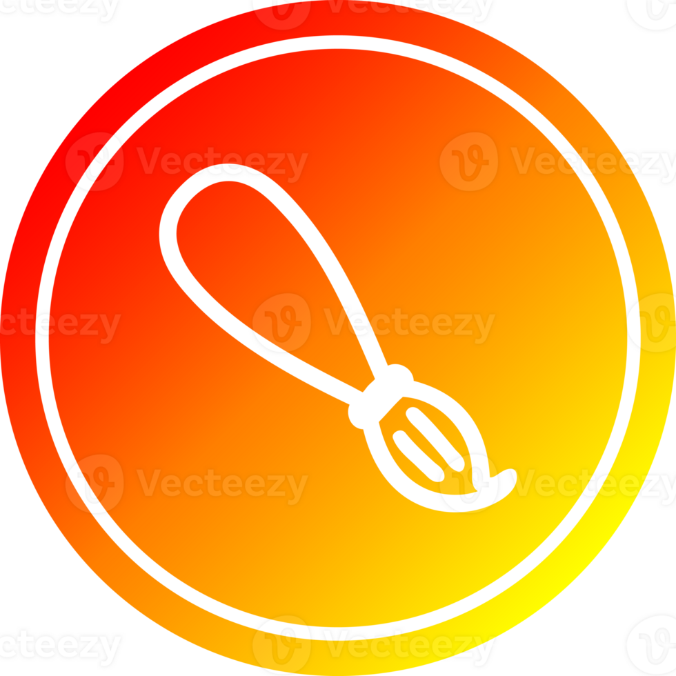 paint brush circular icon with warm gradient finish png