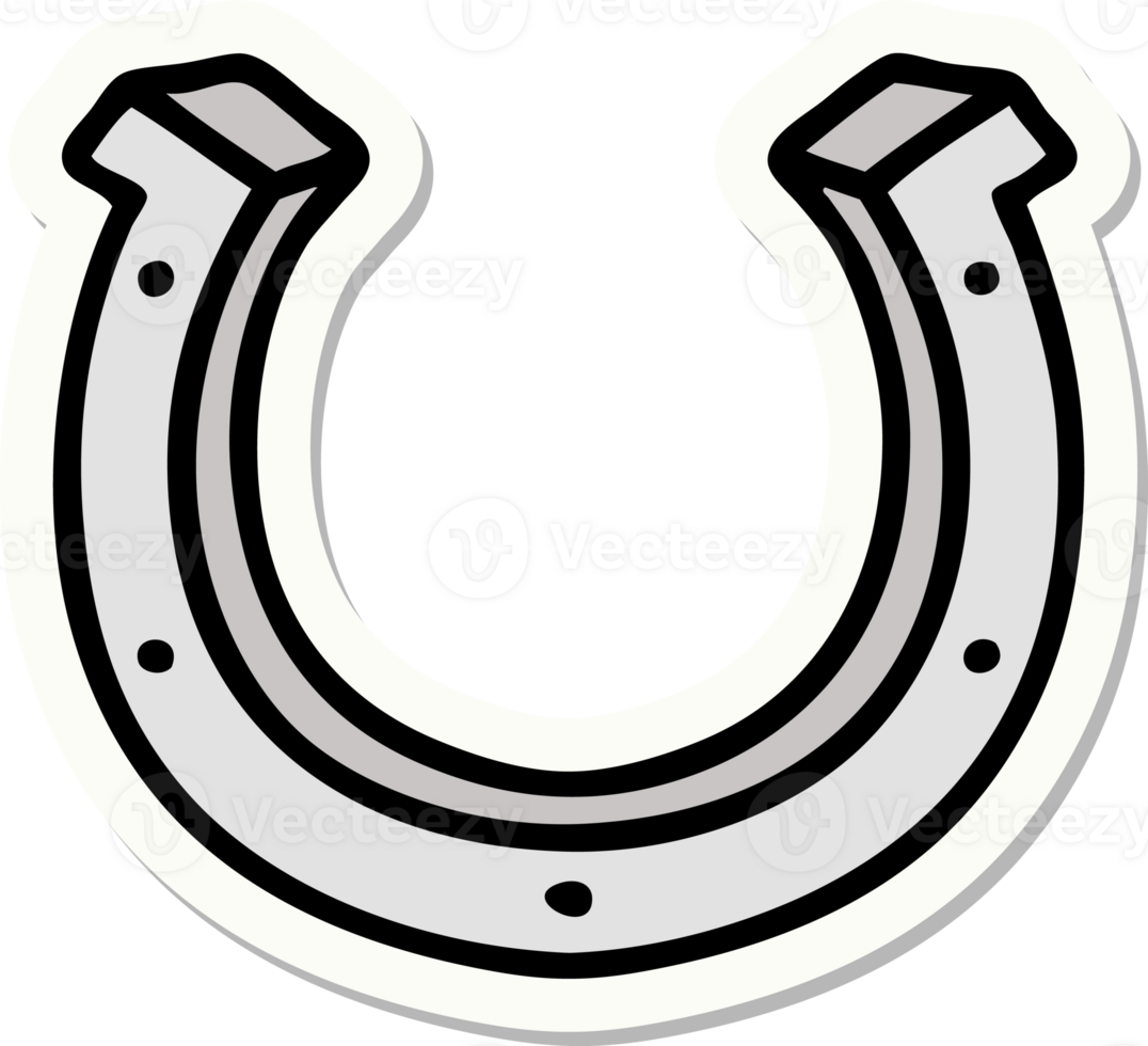 sticker of tattoo in traditional style of a horse shoe png