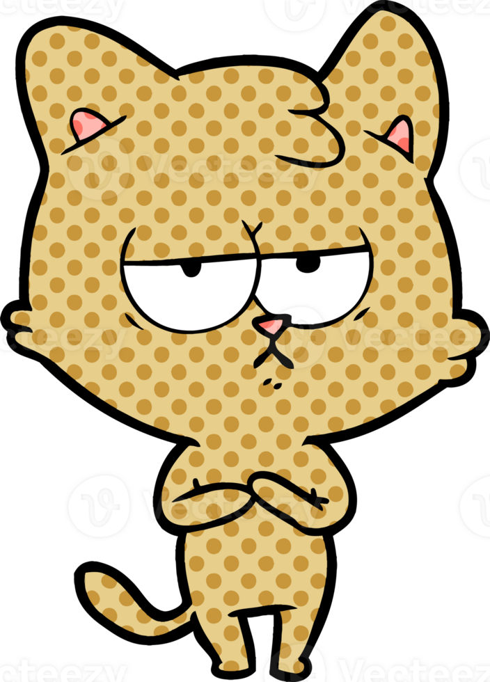 bored cartoon cat png