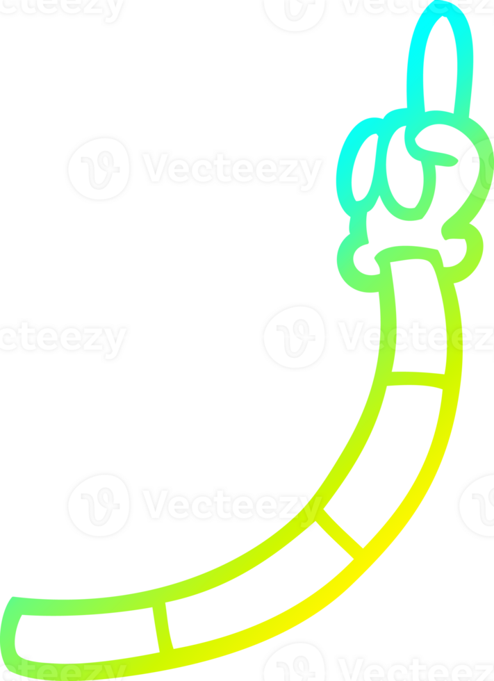 cold gradient line drawing of a cartoon retro hand gestures png