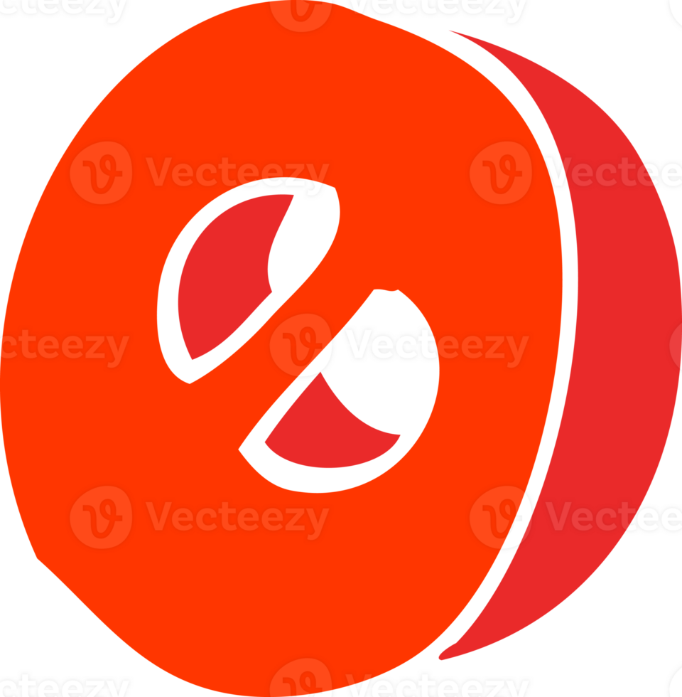 flat color illustration cartoon number zero png