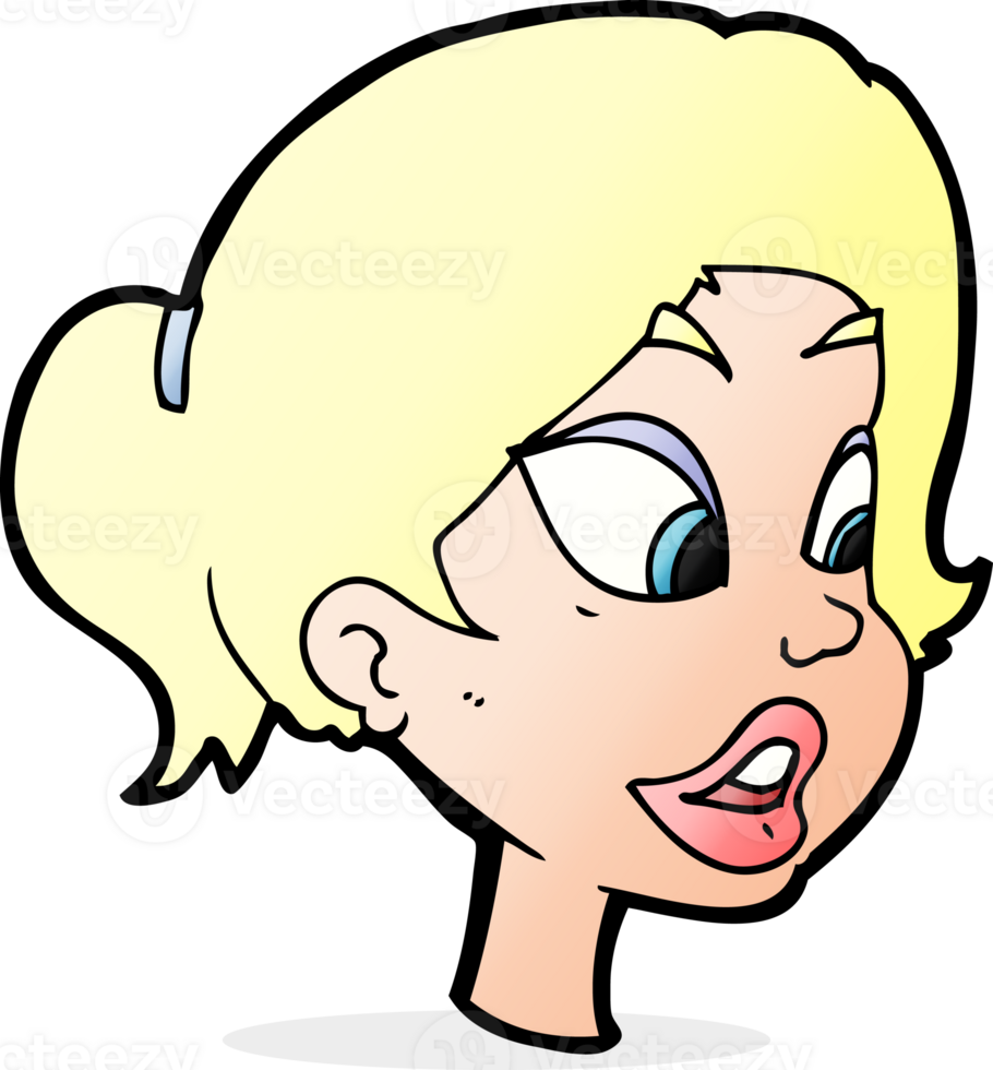 cartoon friendly woman png