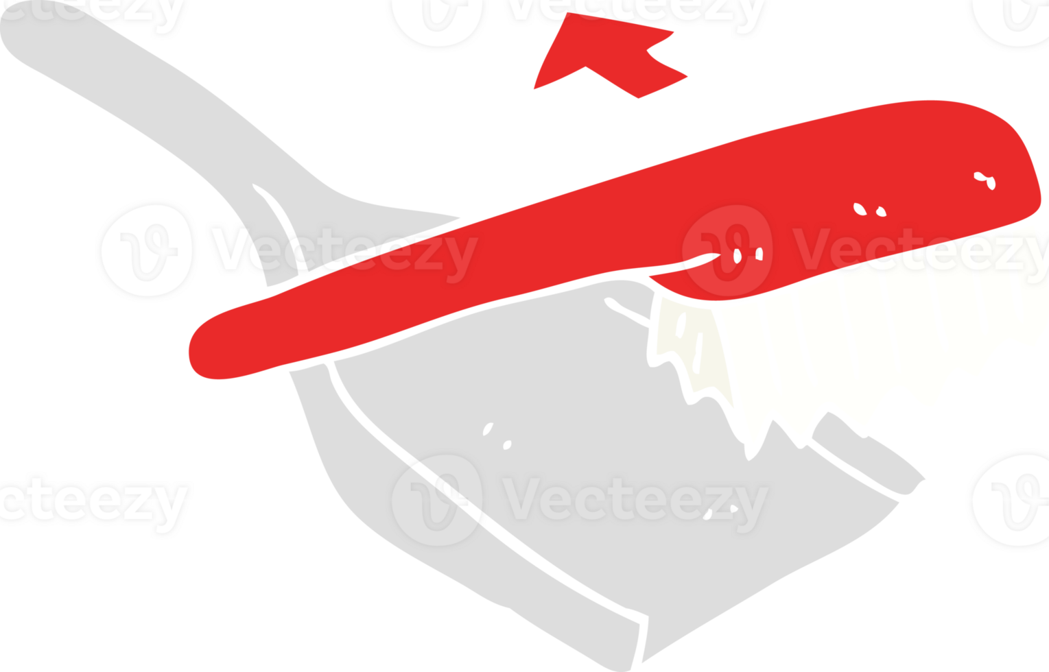 flat color illustration of dust pan and brush png