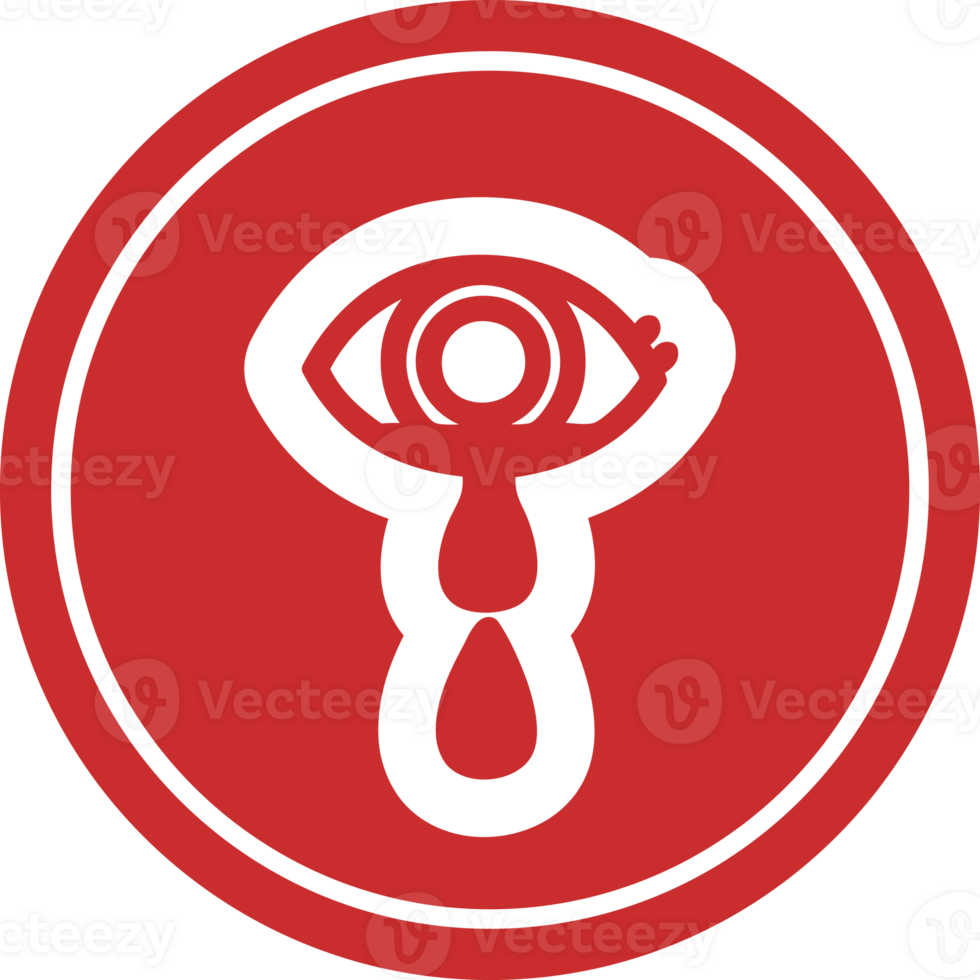 crying eye circular icon symbol png