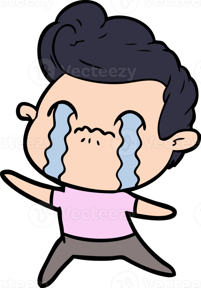 cartoon man crying png