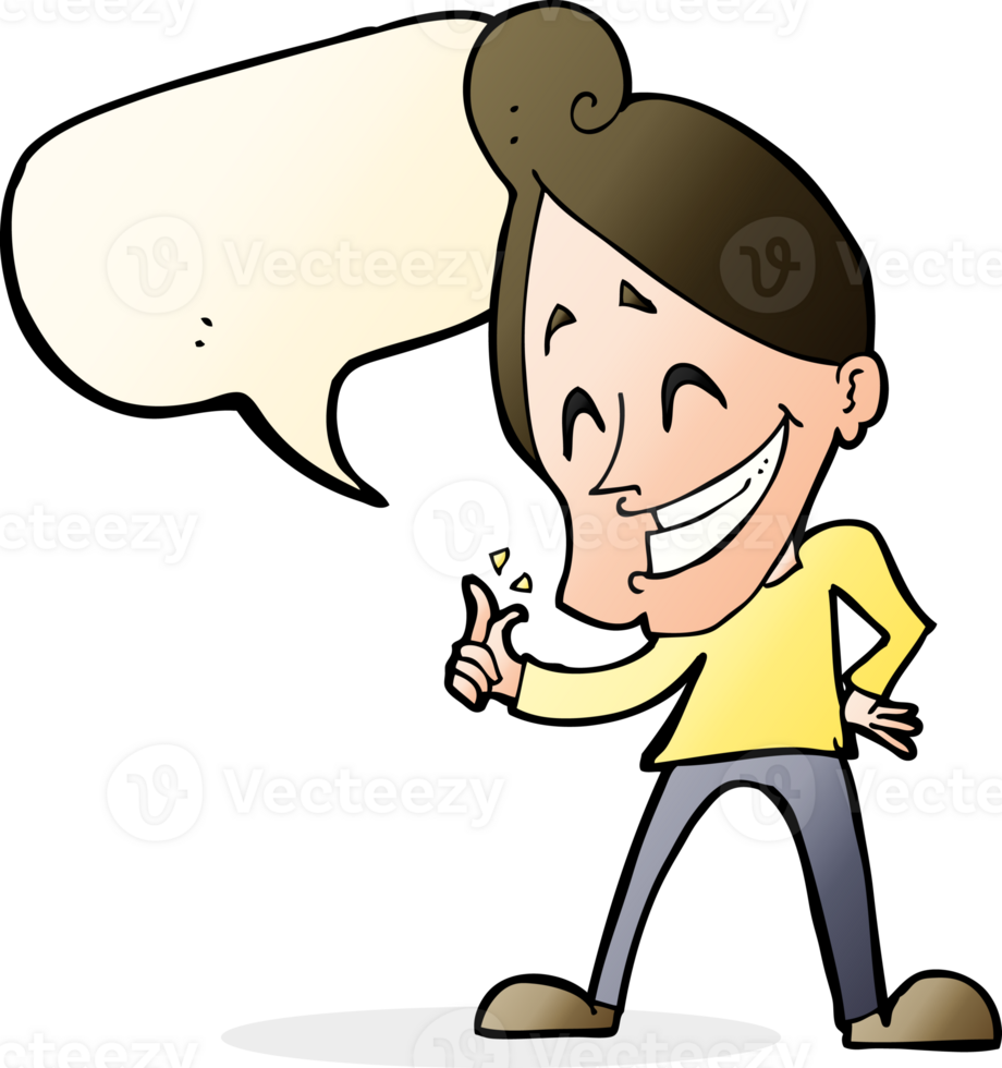 cartoon man snapping fingers with speech bubble png