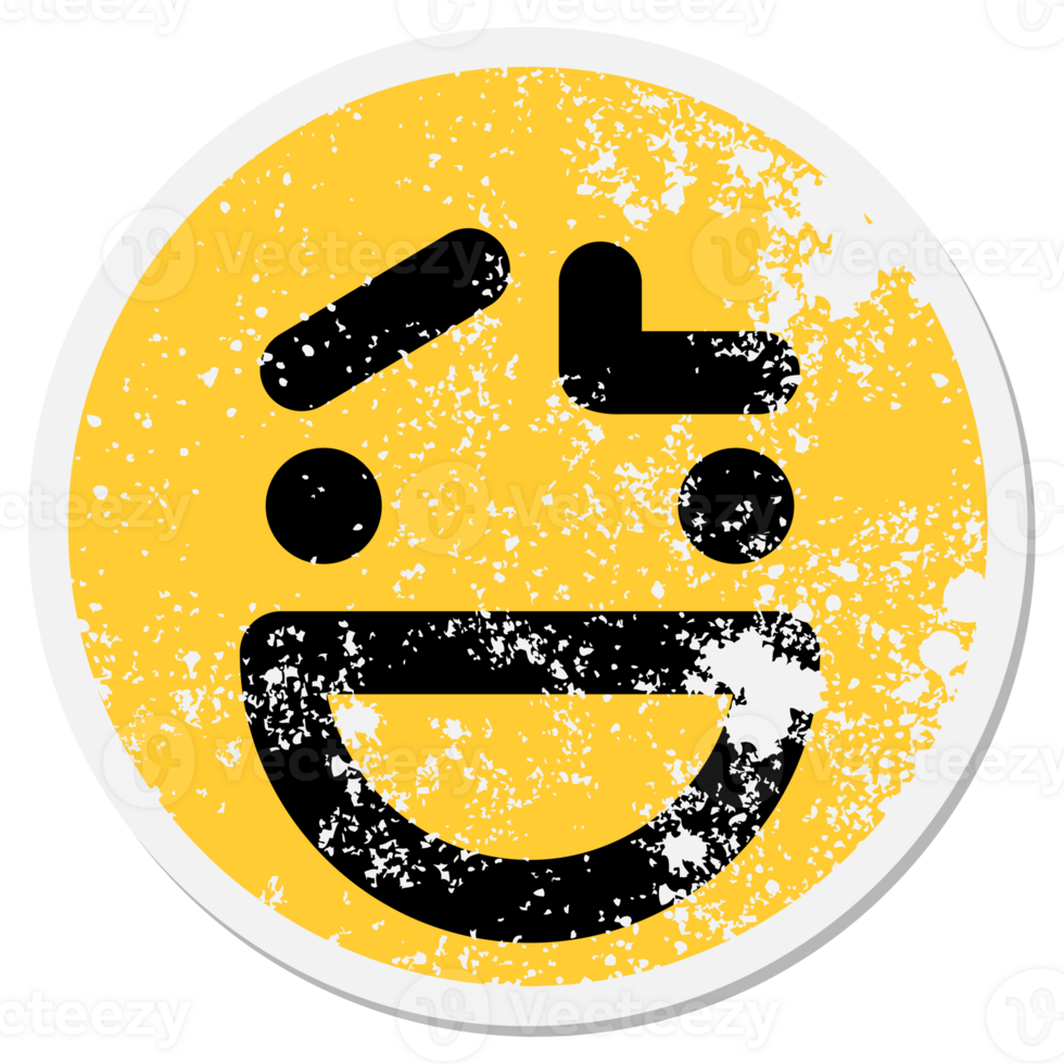 simple nervous happy face circle png