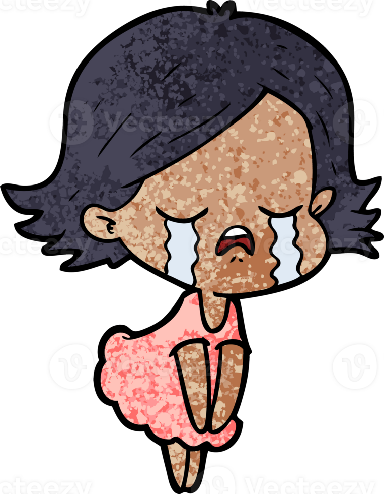 cartoon girl crying png